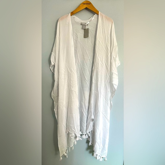 White Tassel Beach Coverup - Picture 1 of 5